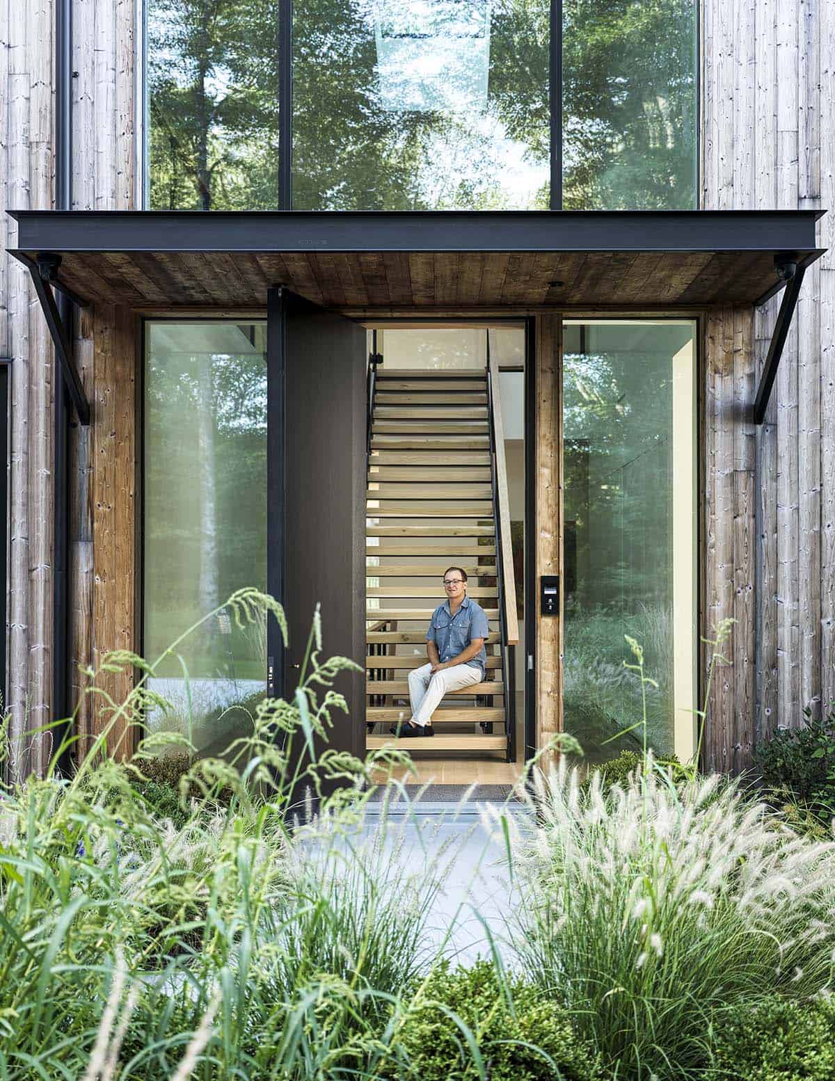contemporary home exterior entry