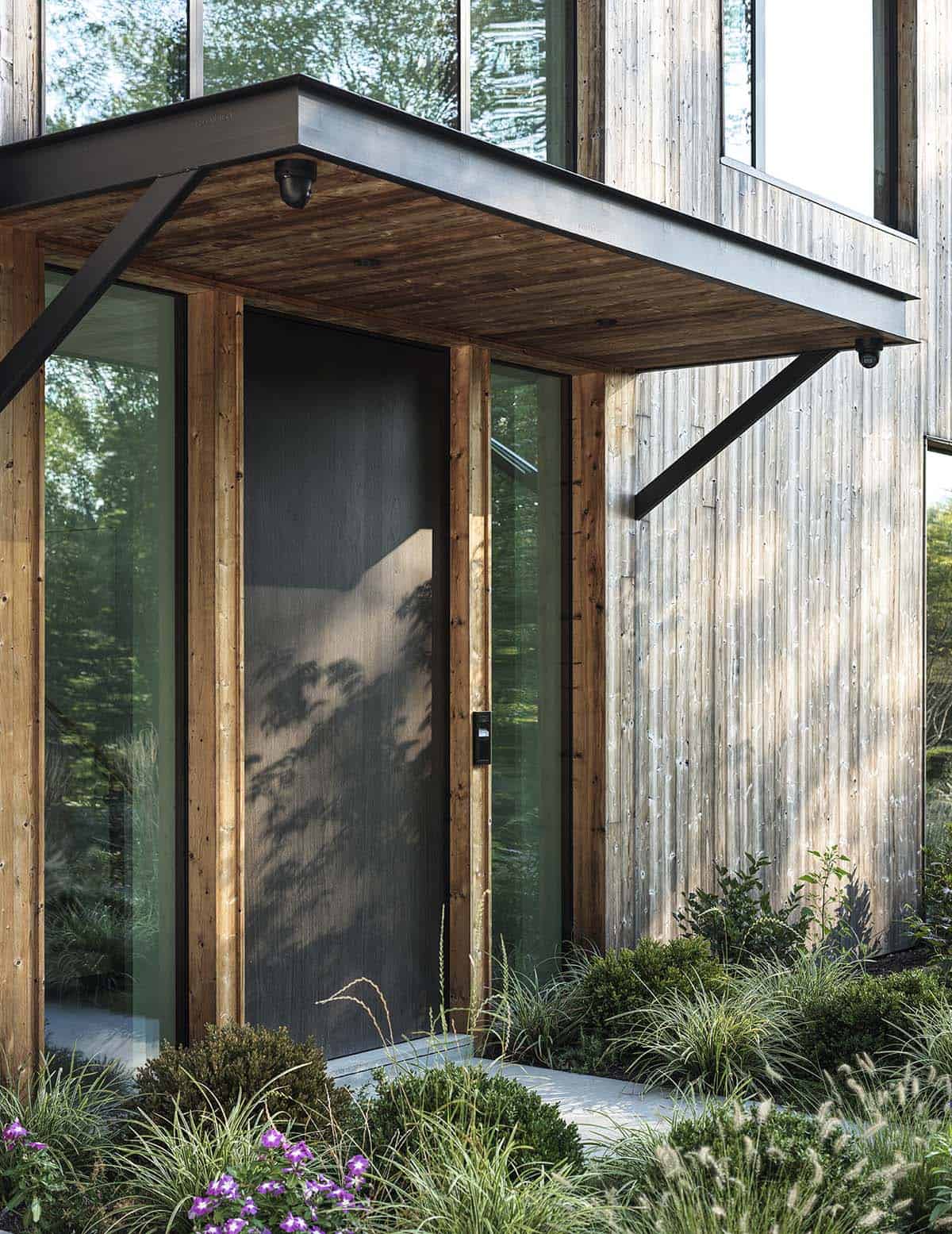 contemporary home exterior entry
