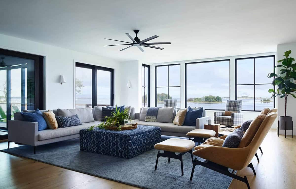 coastal modern farmhouse living room