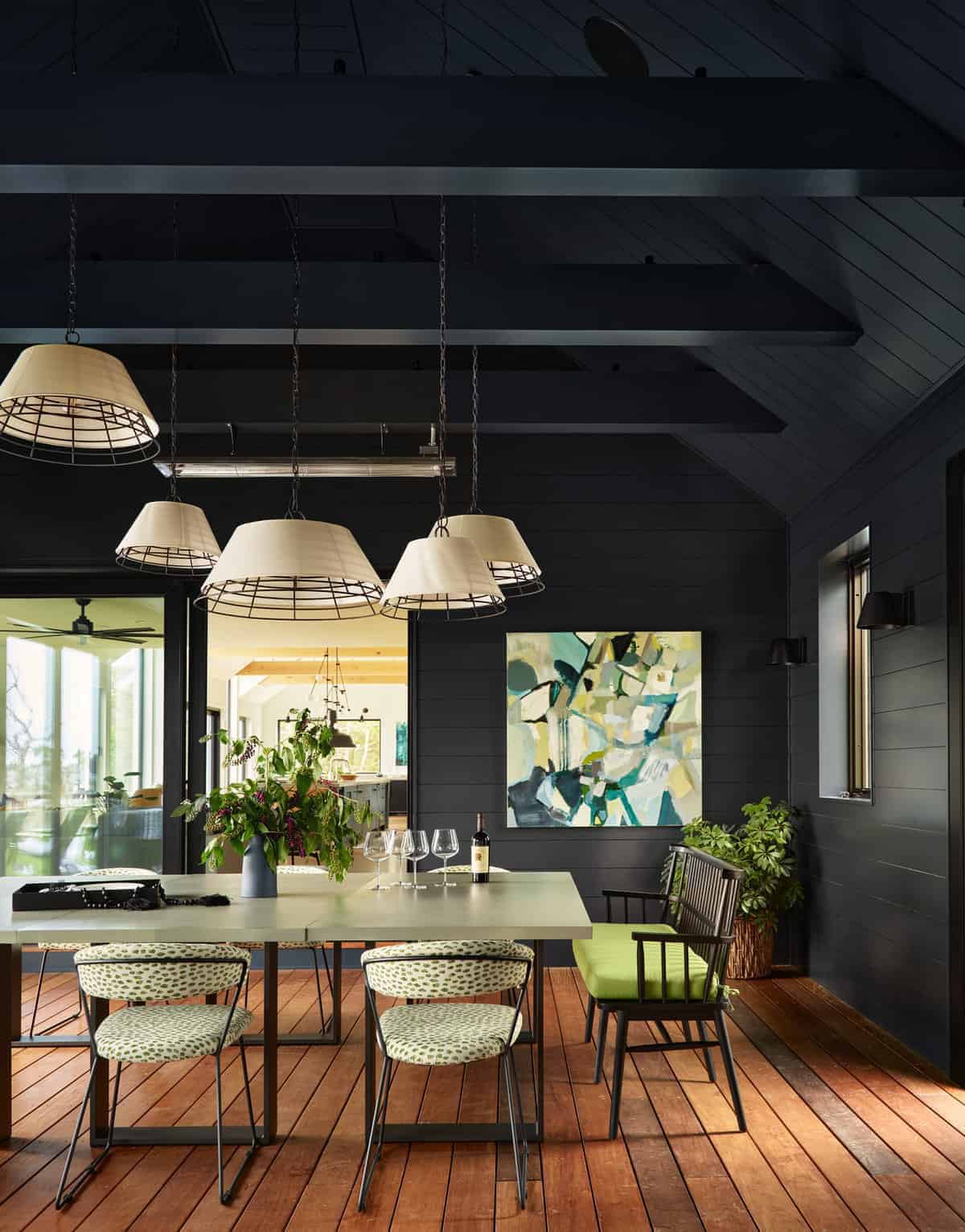 coastal modern farmhouse screened porch