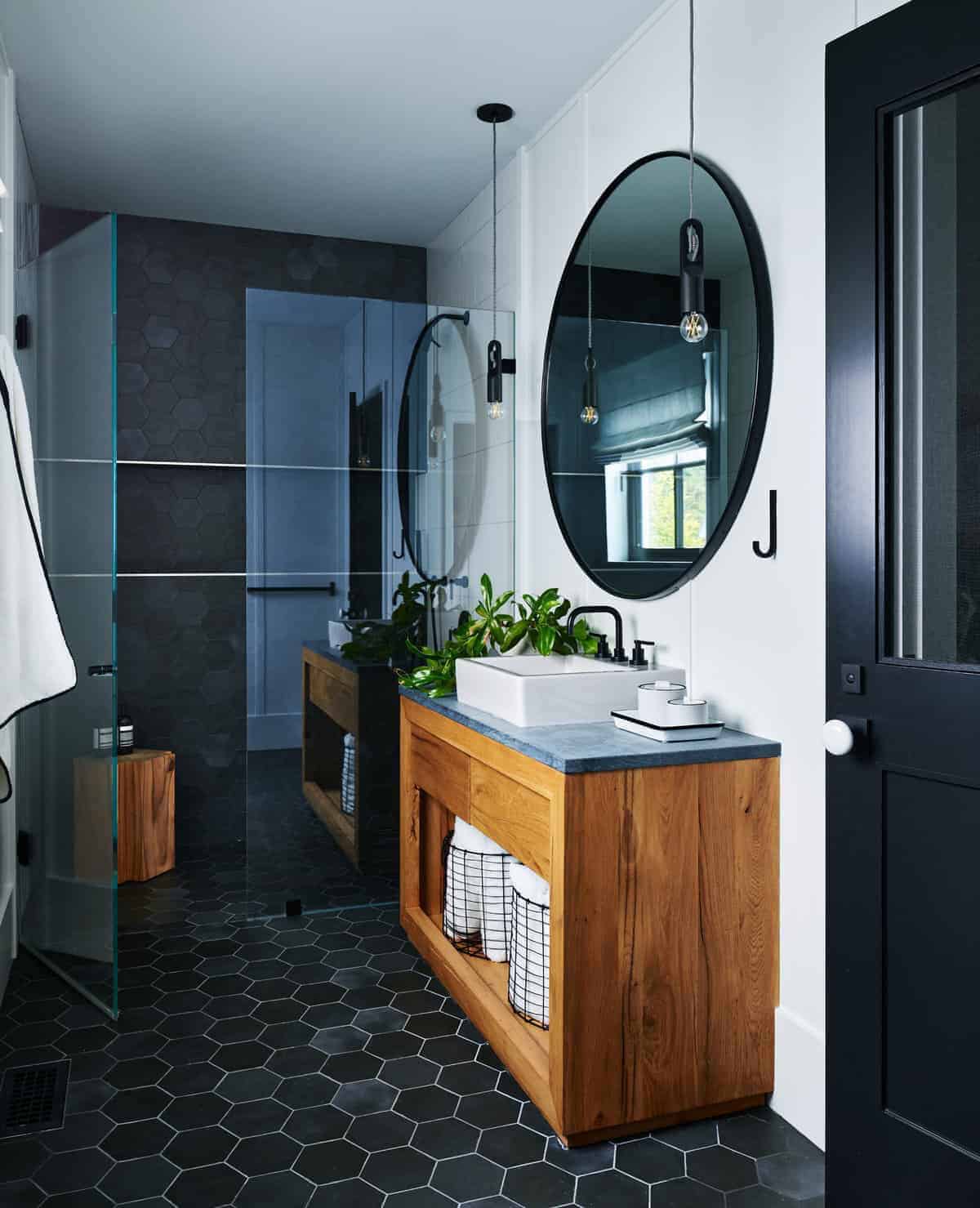 coastal modern farmhouse bathroom