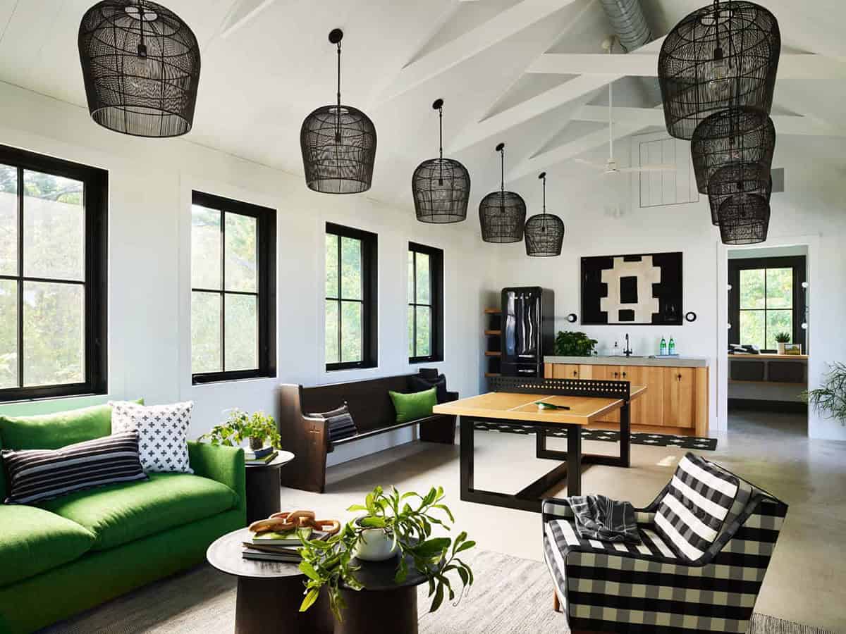 coastal modern farmhouse style pool house