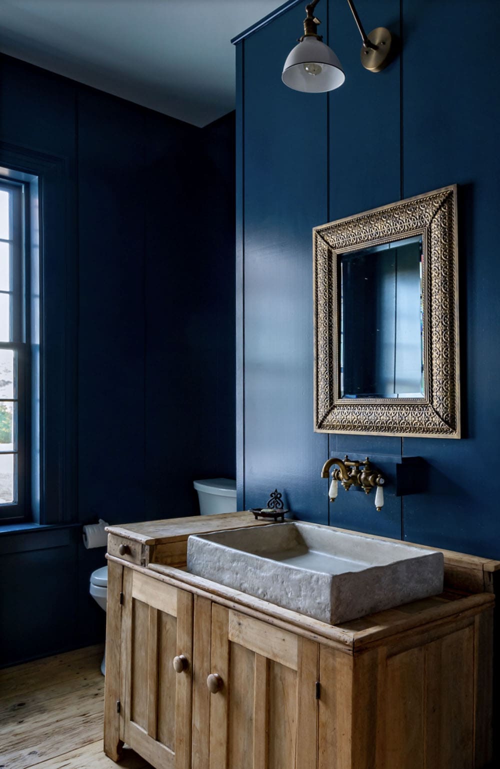 farmhouse style powder room