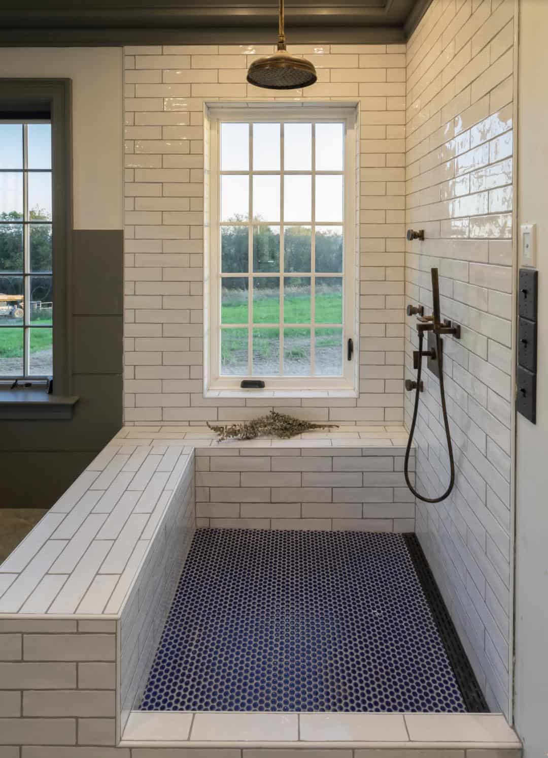 farmhouse style bathroom shower