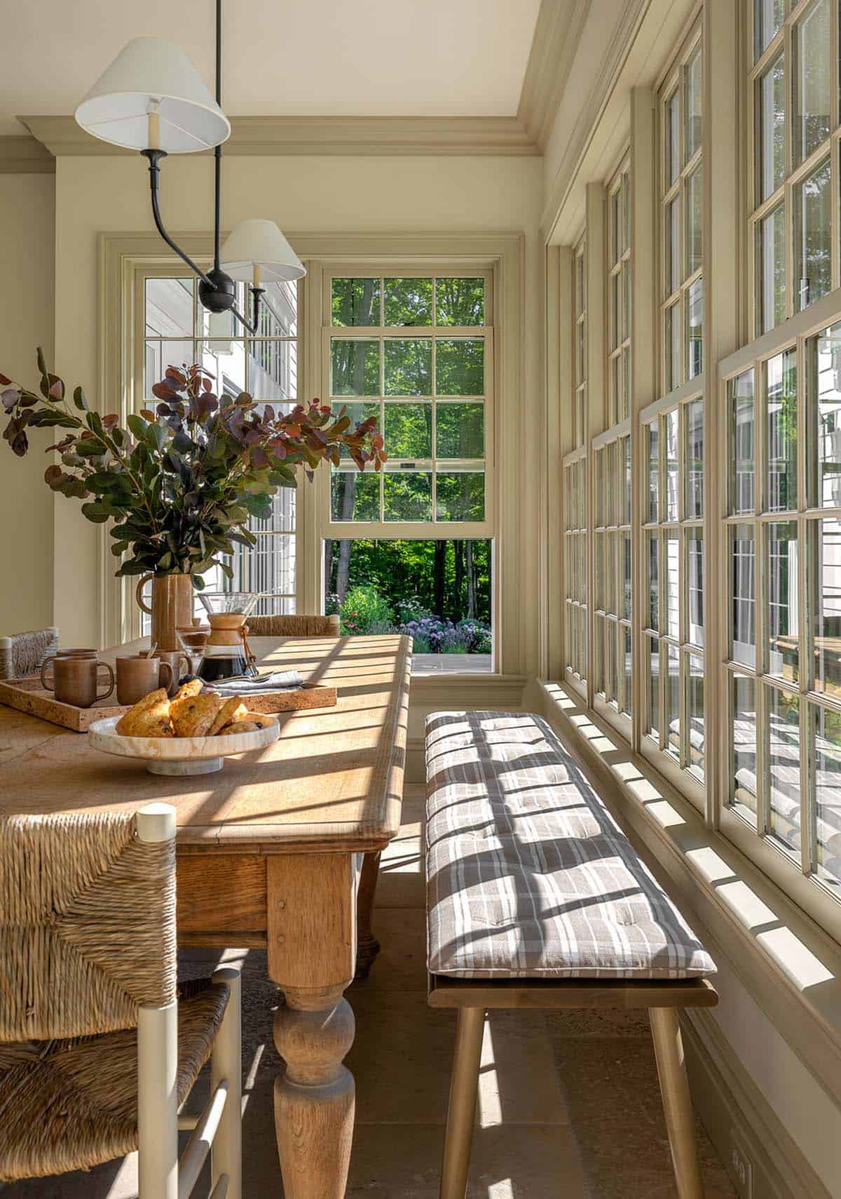 modern farmhouse style kitchen breakfast nook