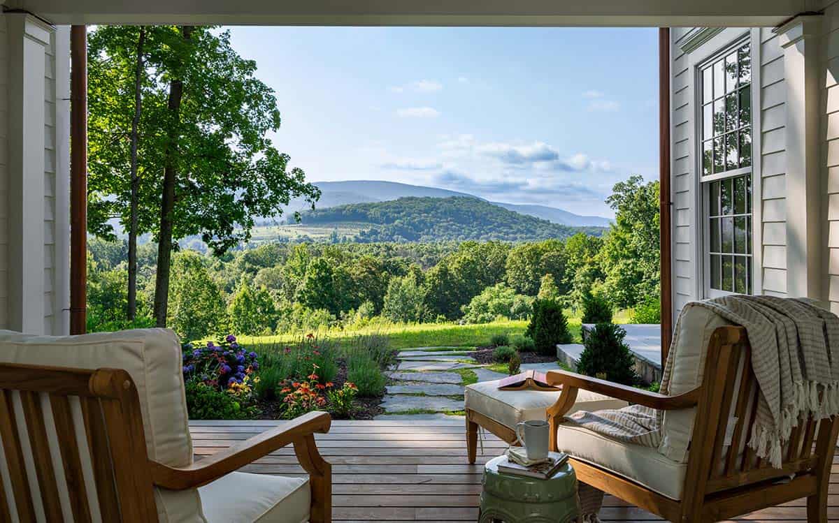 traditional style porch with a country view