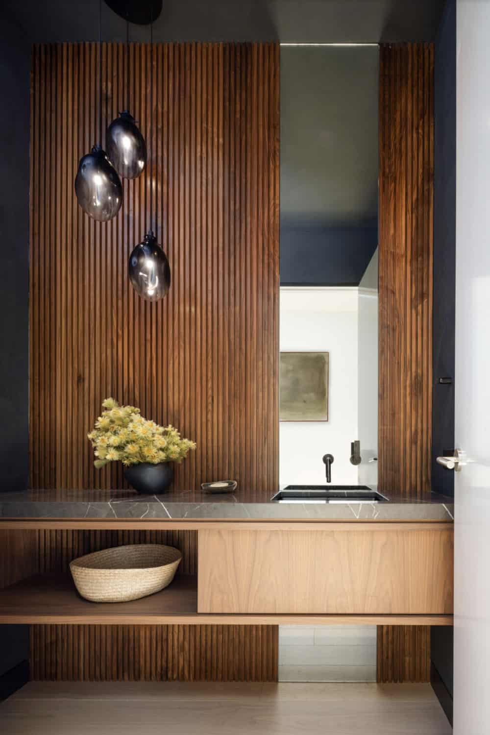 contemporary powder room
