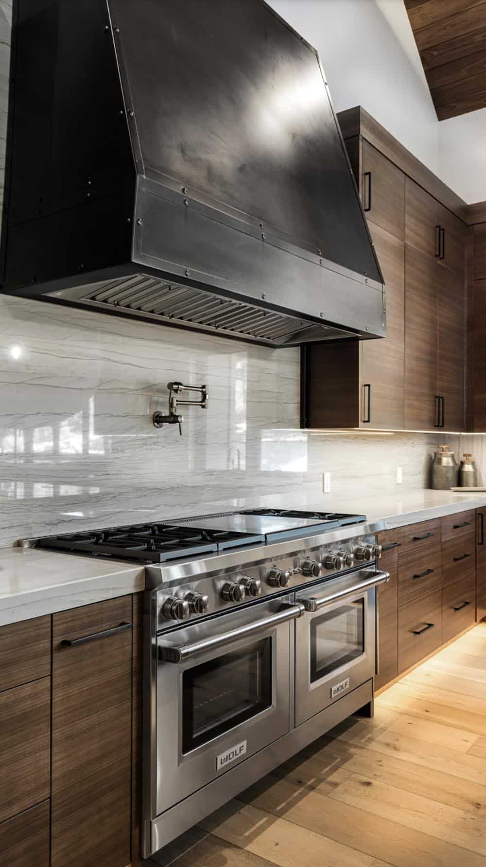 Contemporary Kitchen range wall