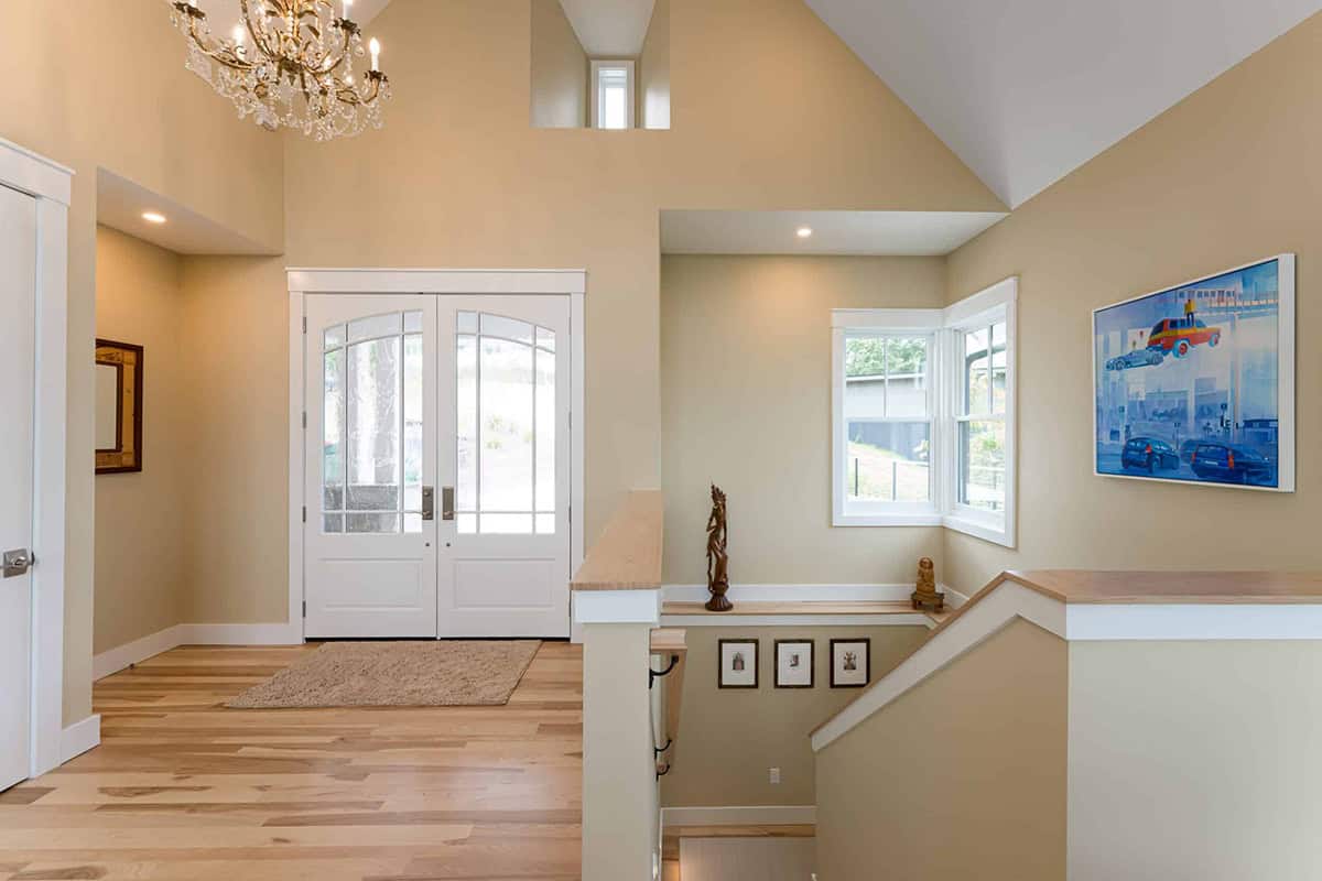 contemporary mountain home entry