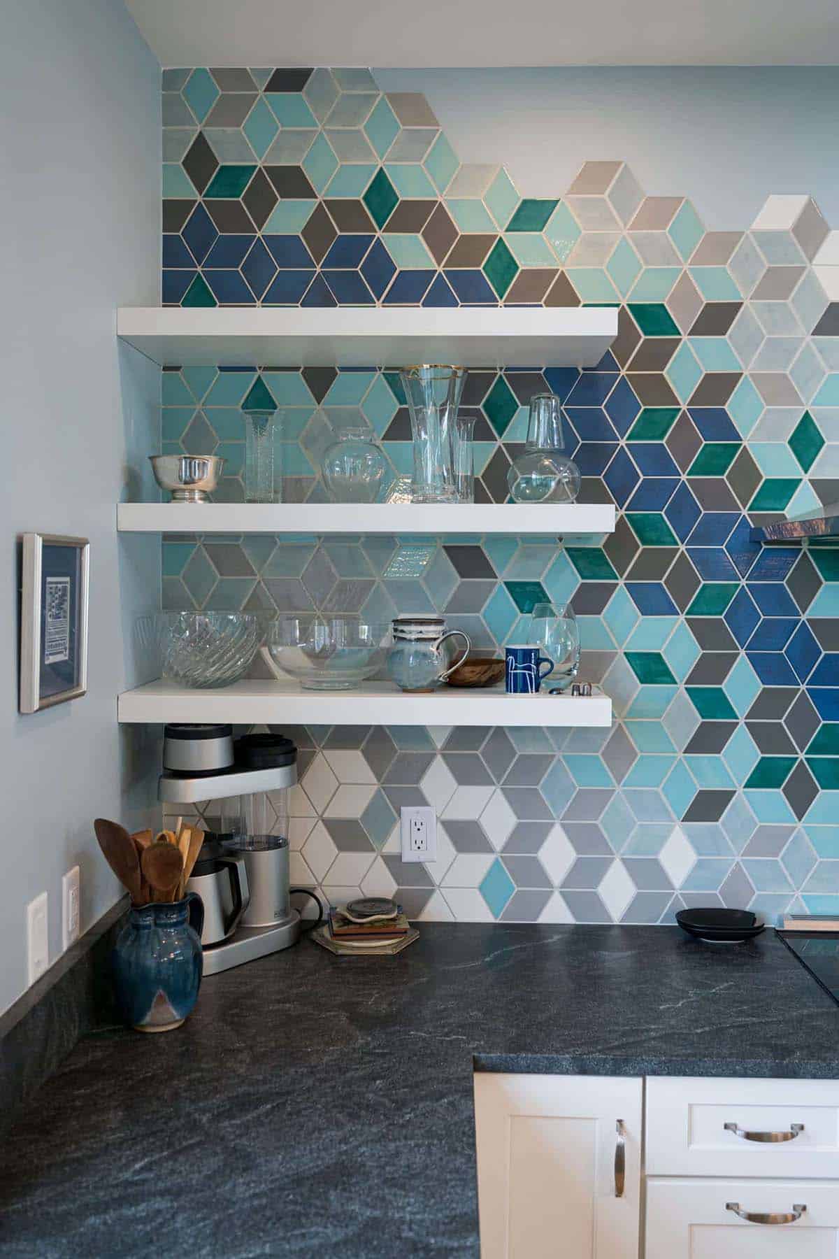 contemporary kitchen backplash