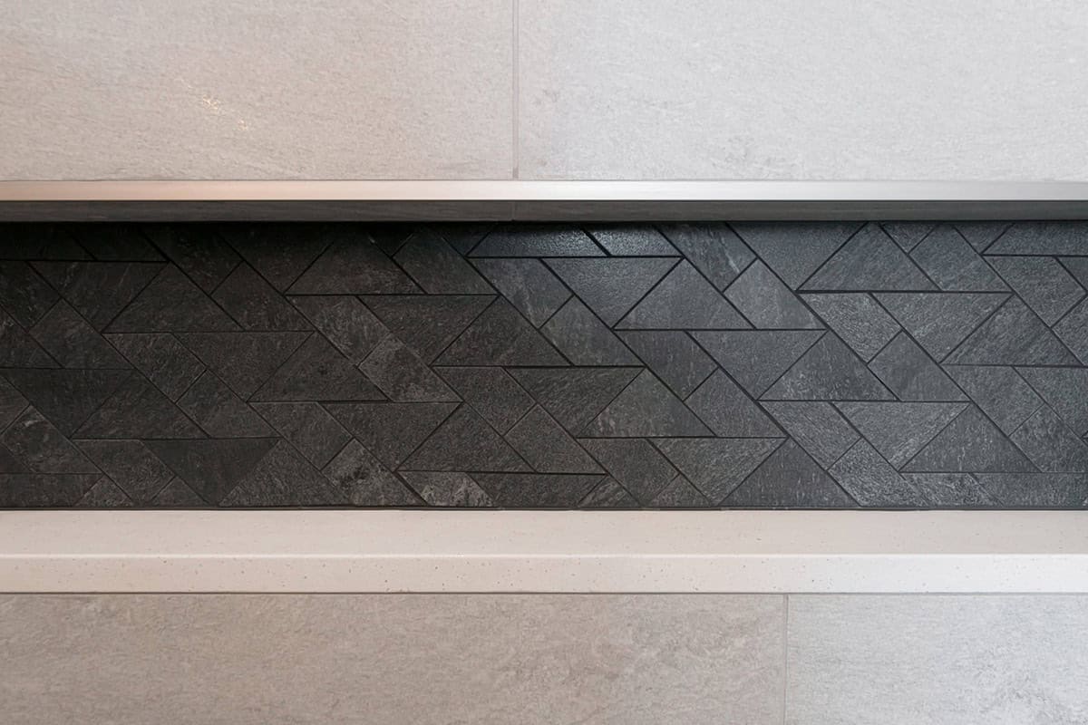 contemporary bathroom shower wall tile detail