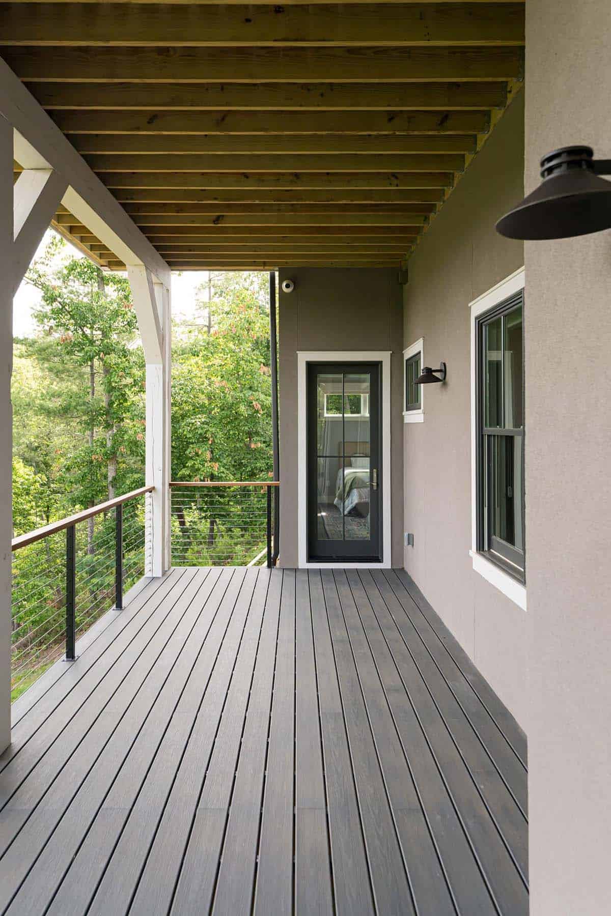 contemporary covered deck