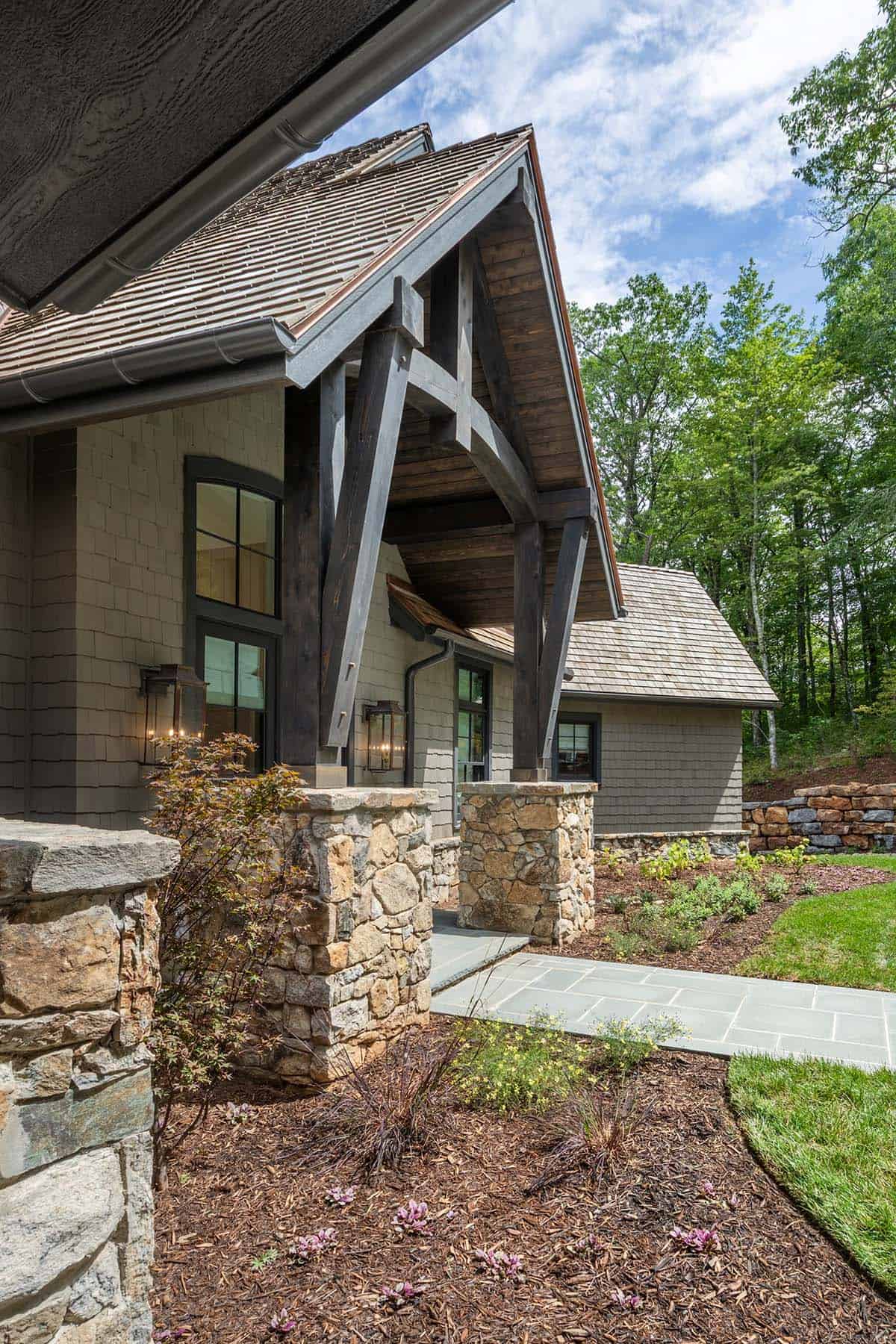 contemporary mountain home exterior