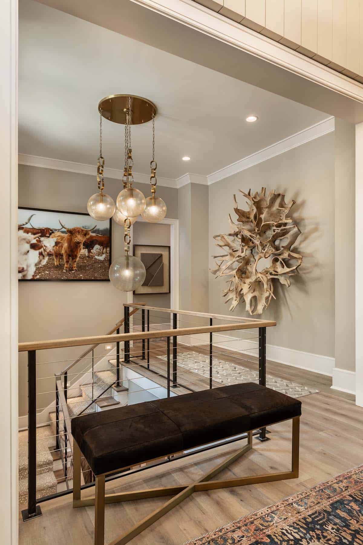 contemporary upstairs hallway