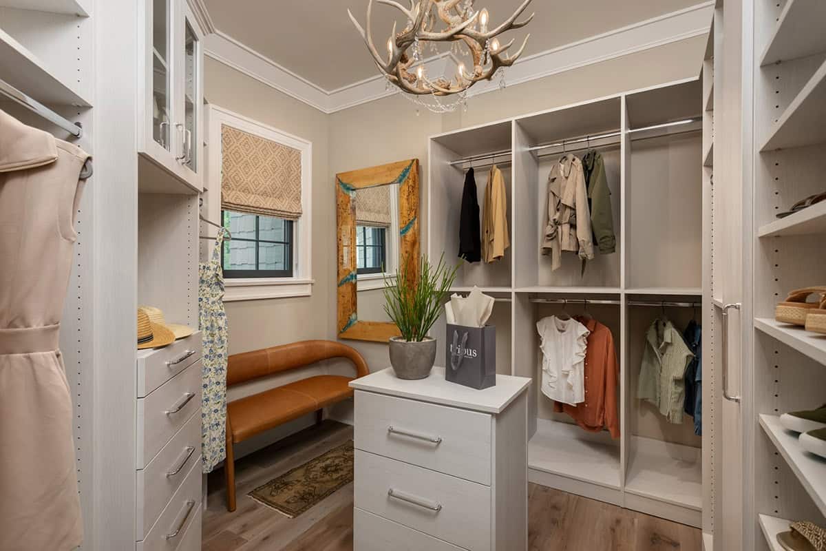 contemporary walk-in closet
