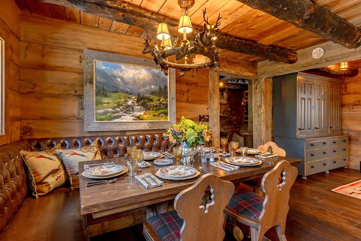 modern rustic breakfast nook