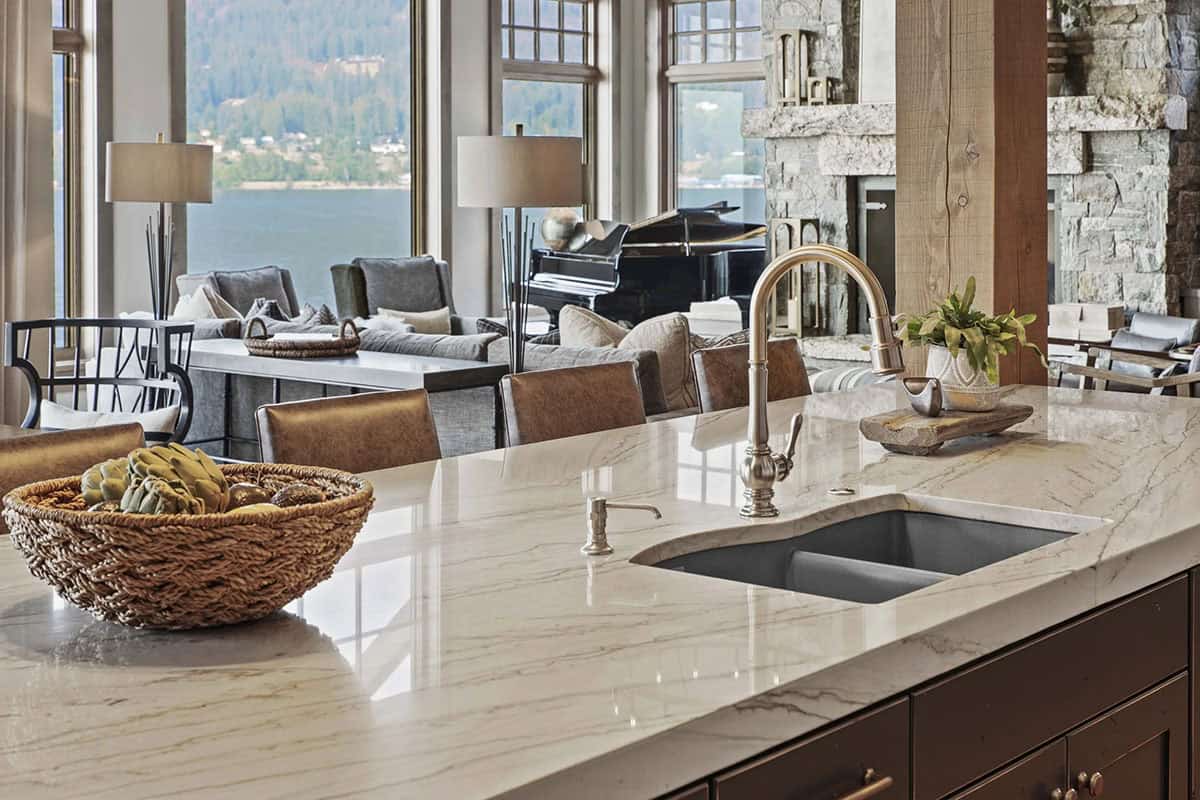 contemporary kitchen island detail