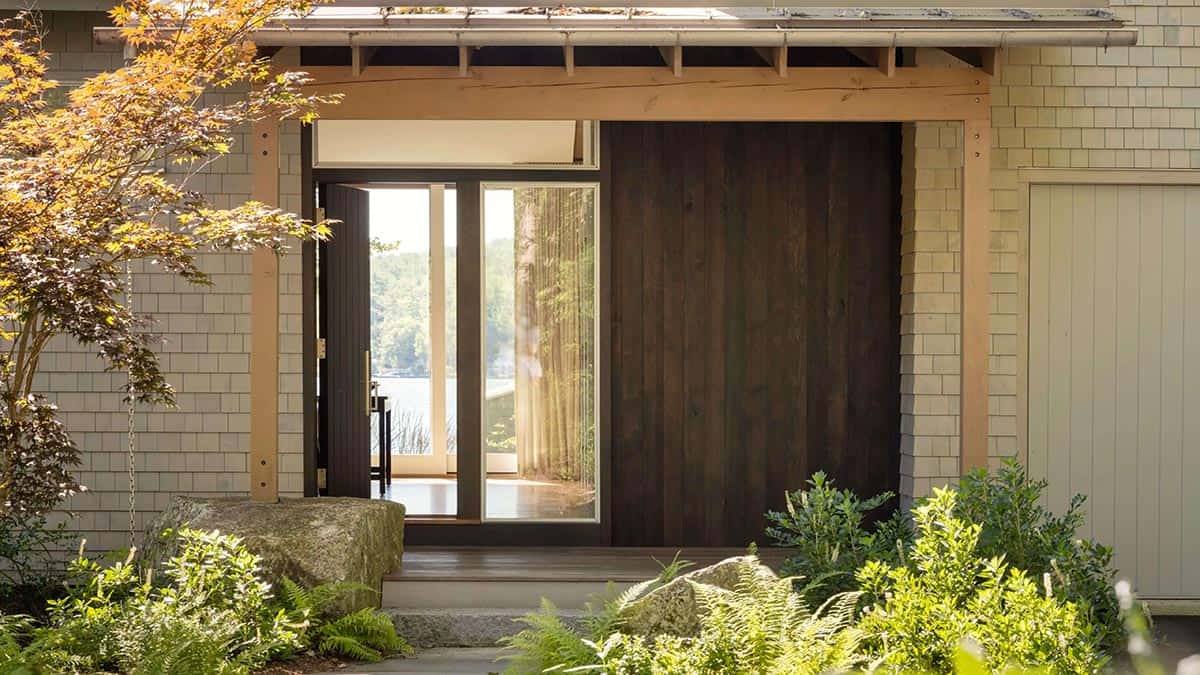 lake house exterior entry