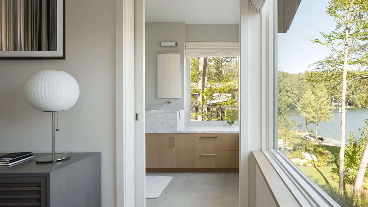 contemporary guest bathroom