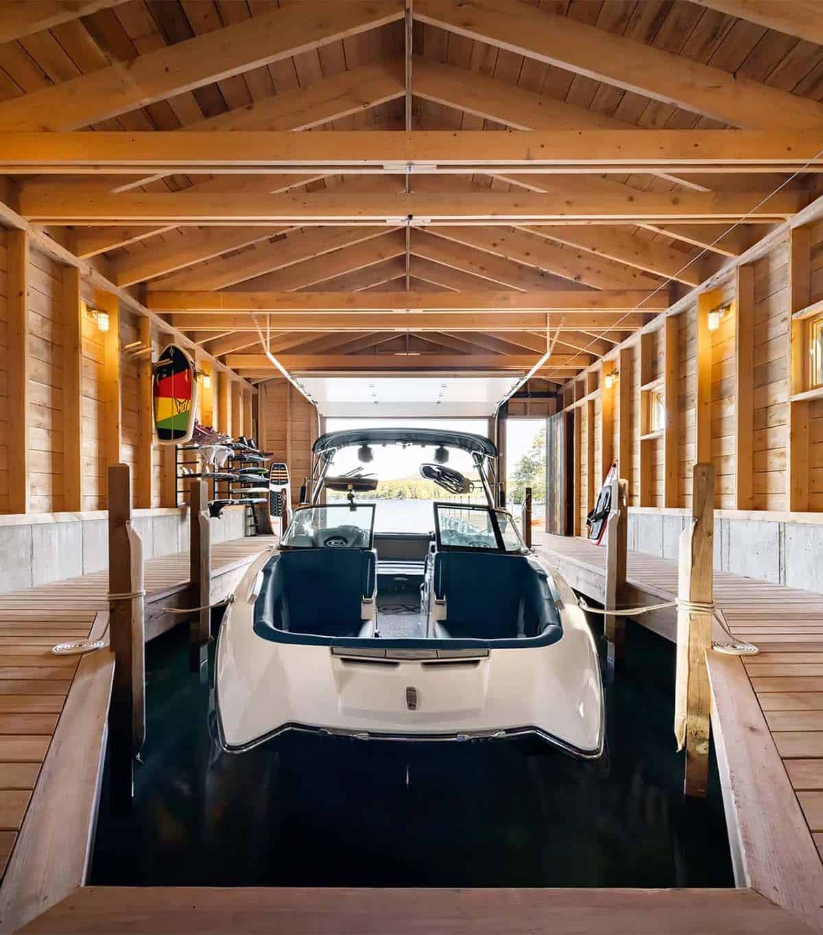 contemporary boat house