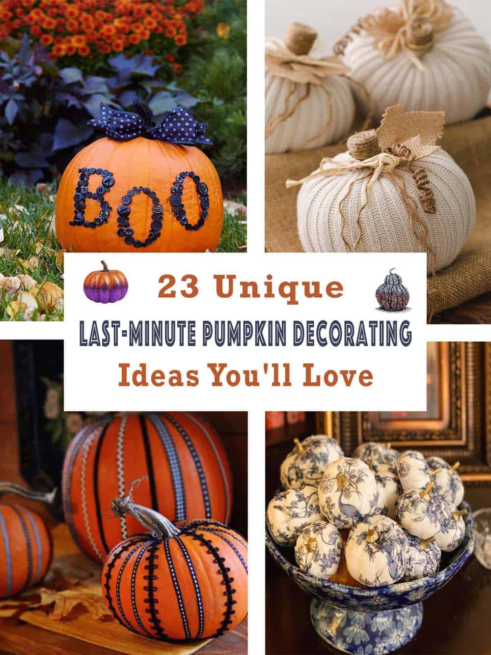 Last Minute Pumpkin Decorating Ideas