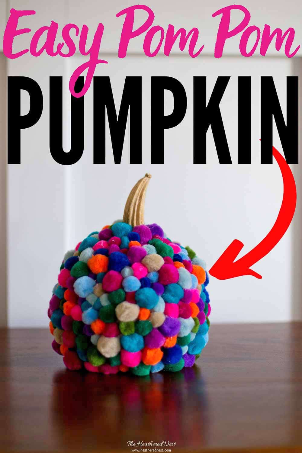 pom poms pumpkin