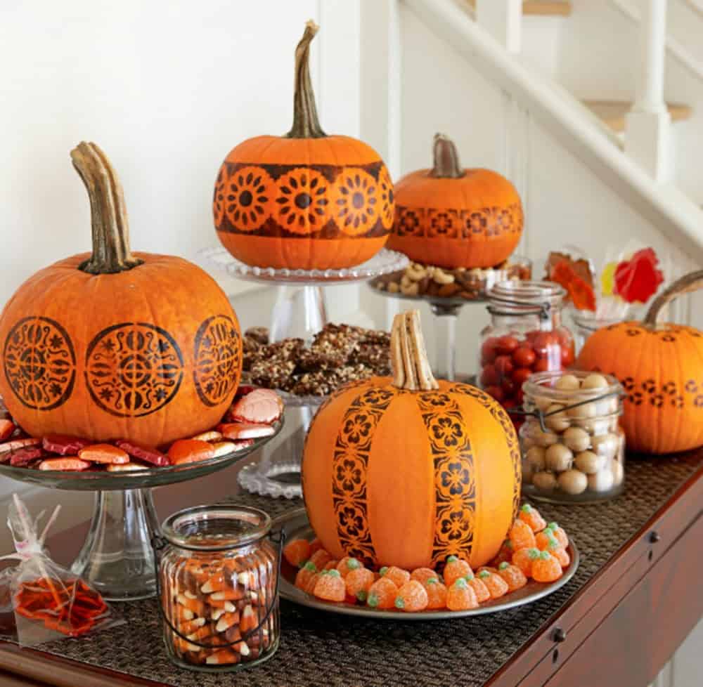 stamped pumpkins