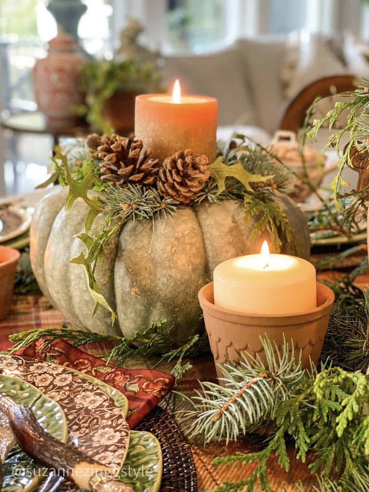 pumpkin candle holder