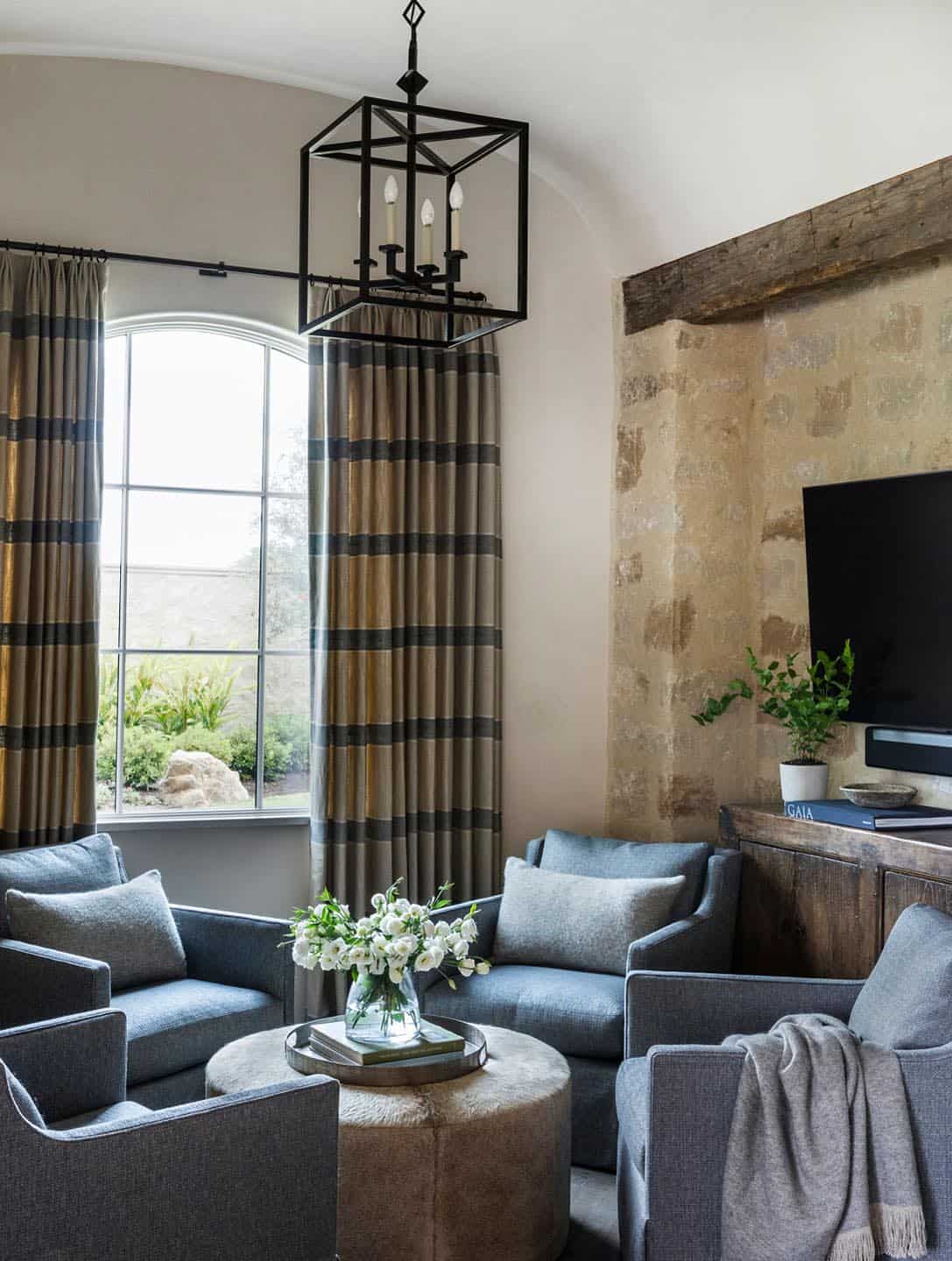 Mediterranean-style family room