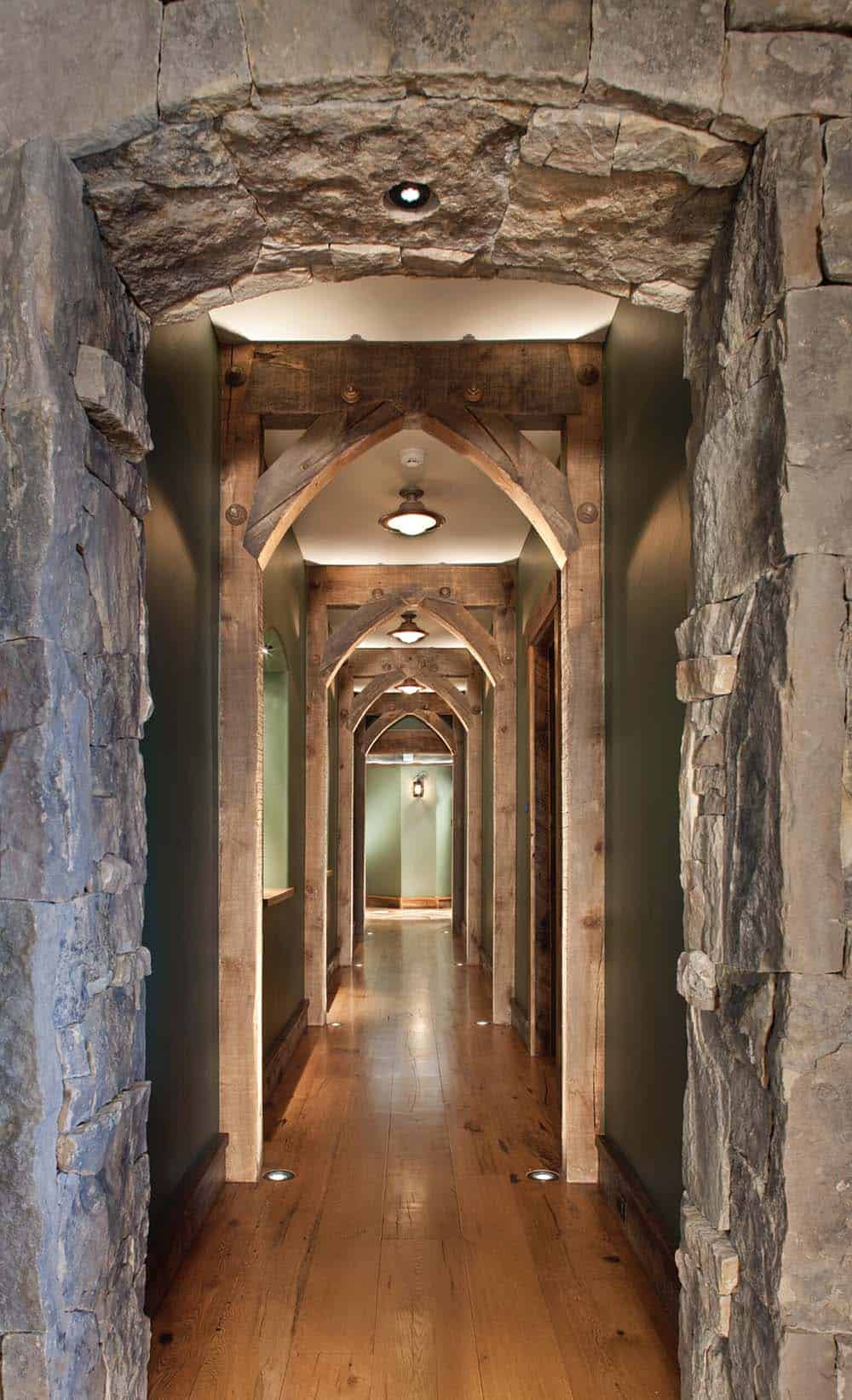 rustic hallway