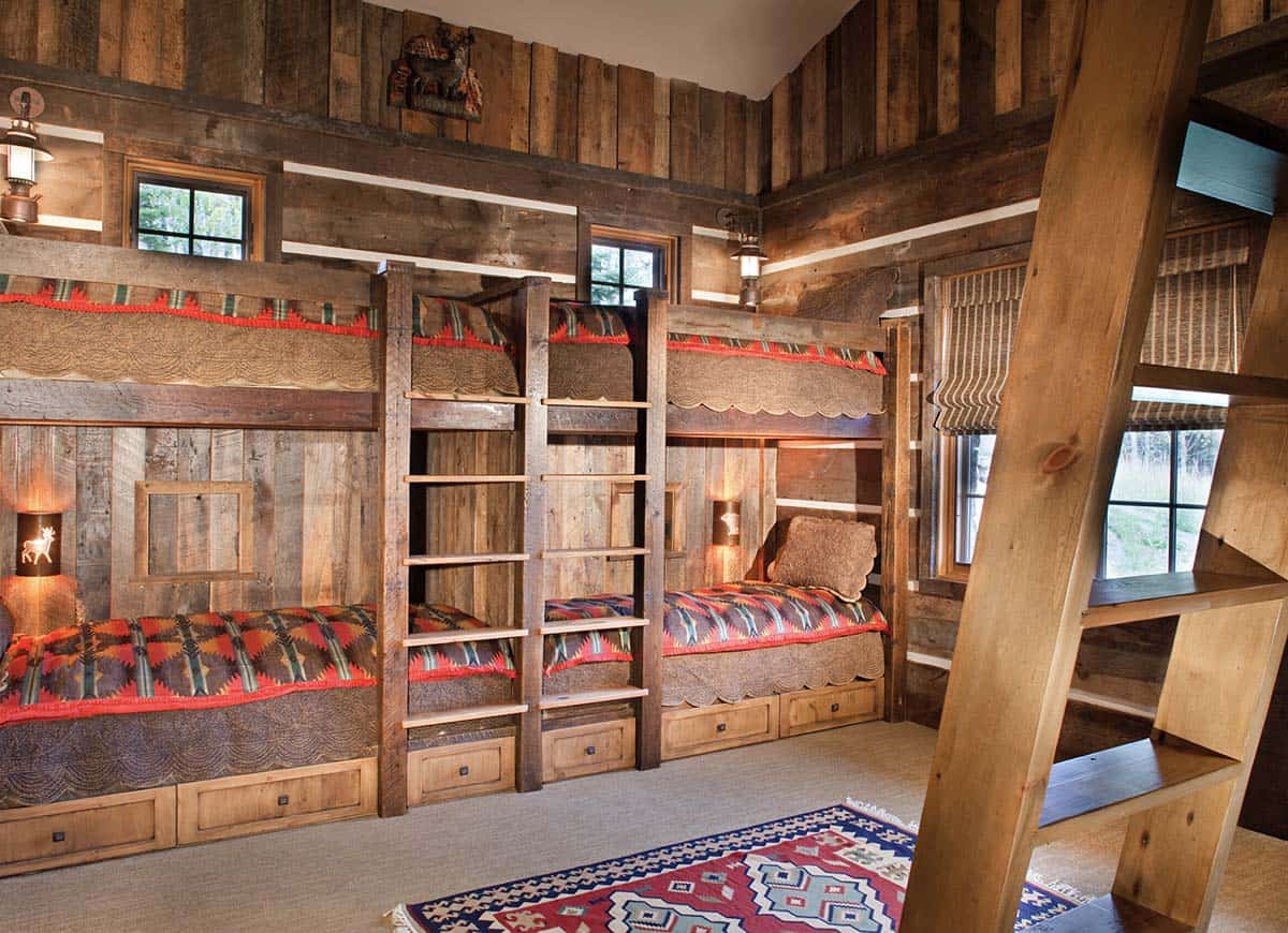 rustic bunk bedroom
