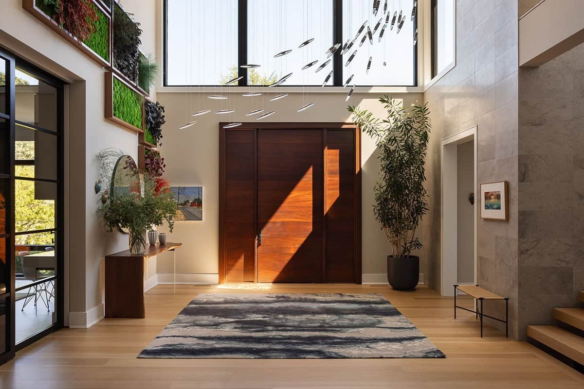 modern estate home entry