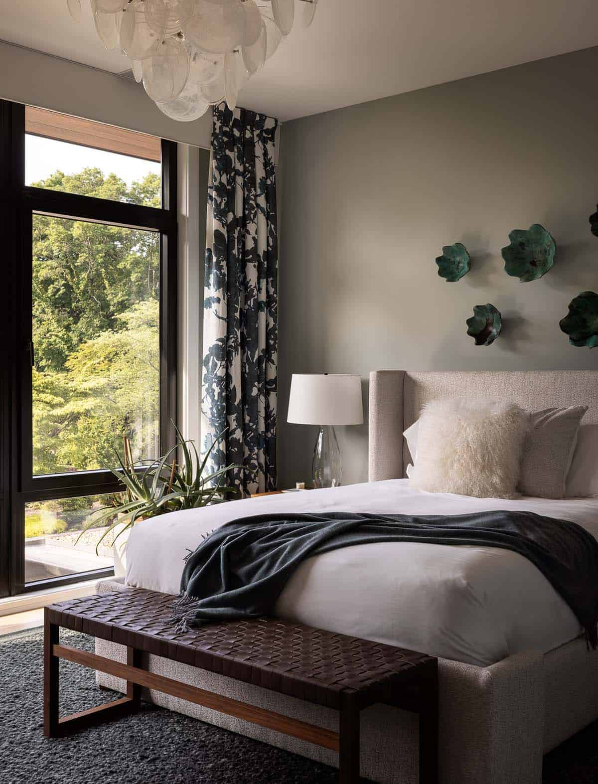 bedroom with organic serene design