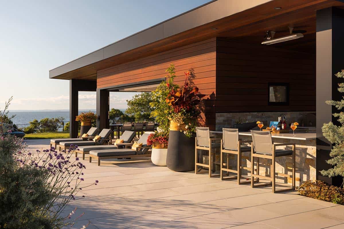 modern home exterior patio