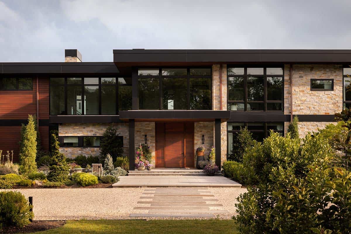 modern home exterior entry