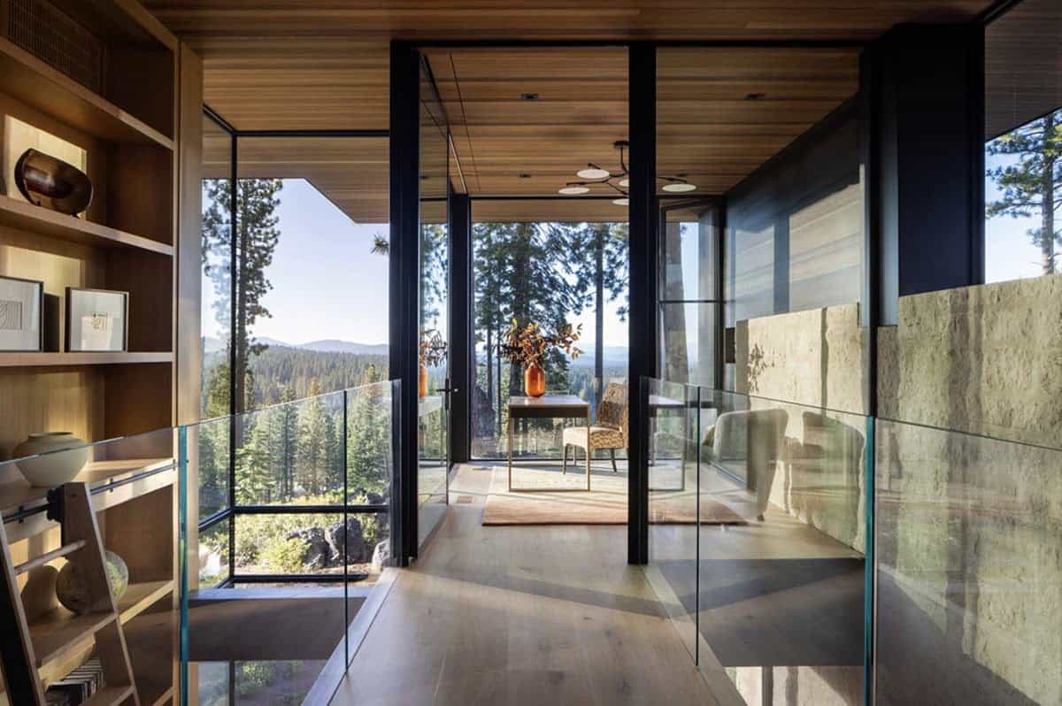 modern catwalk to a home office