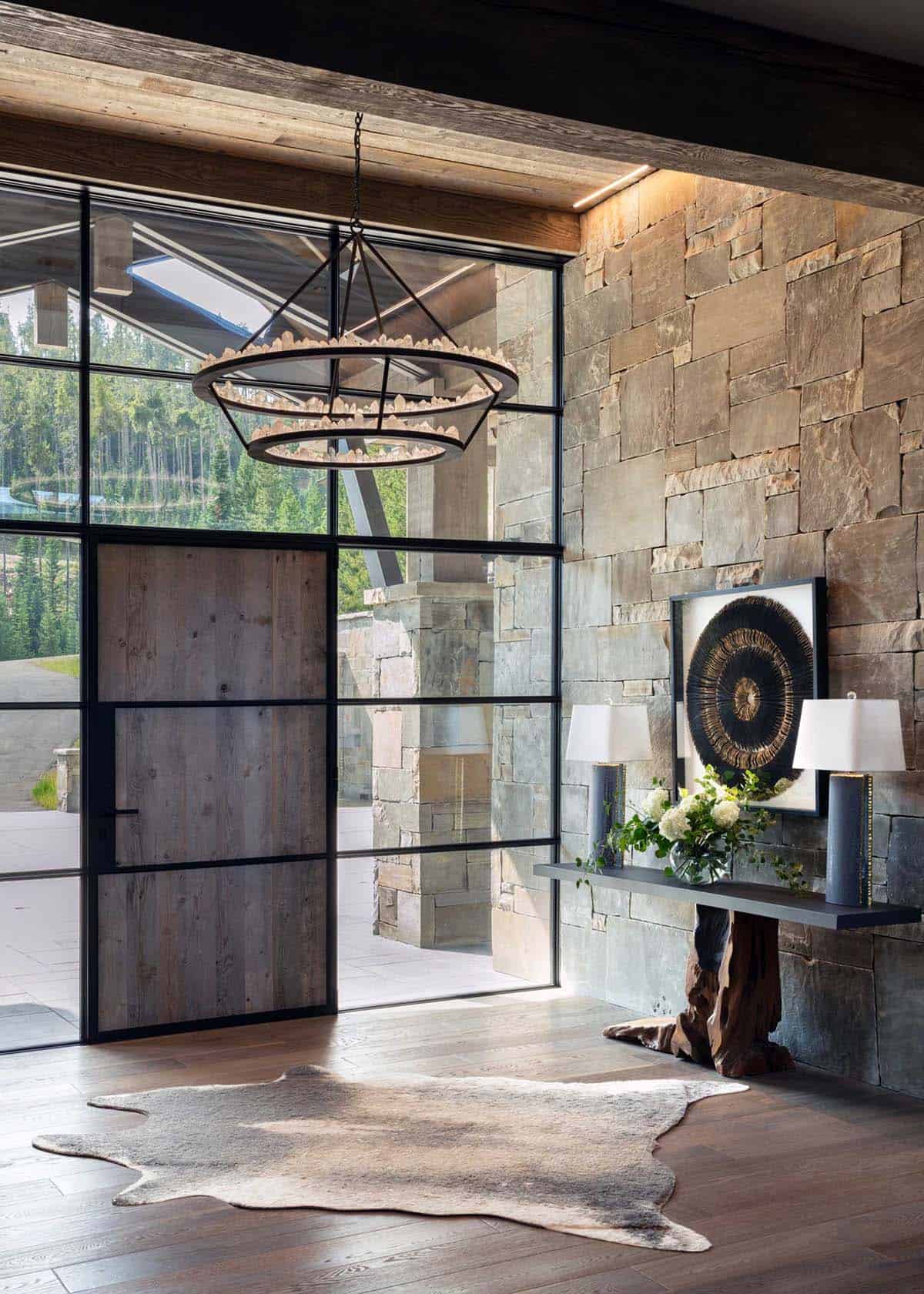 modern rustic home entry
