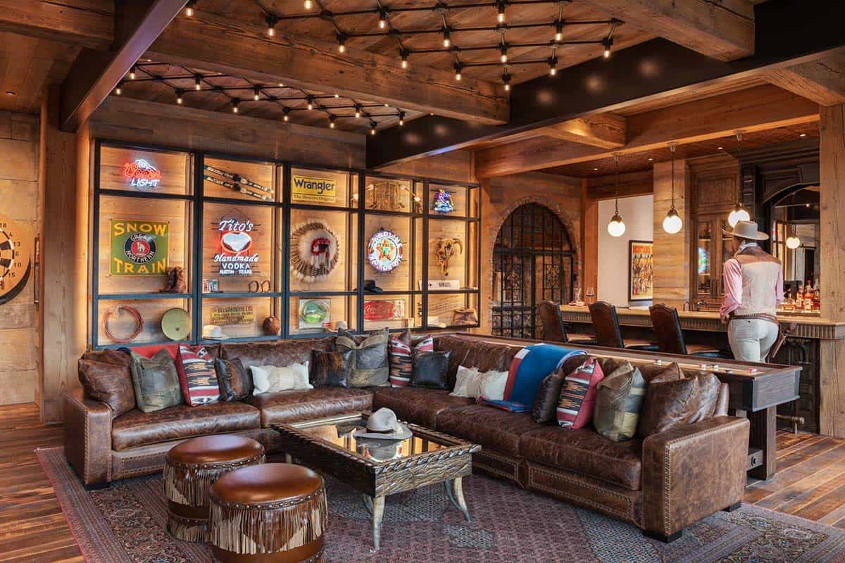 modern rustic family room