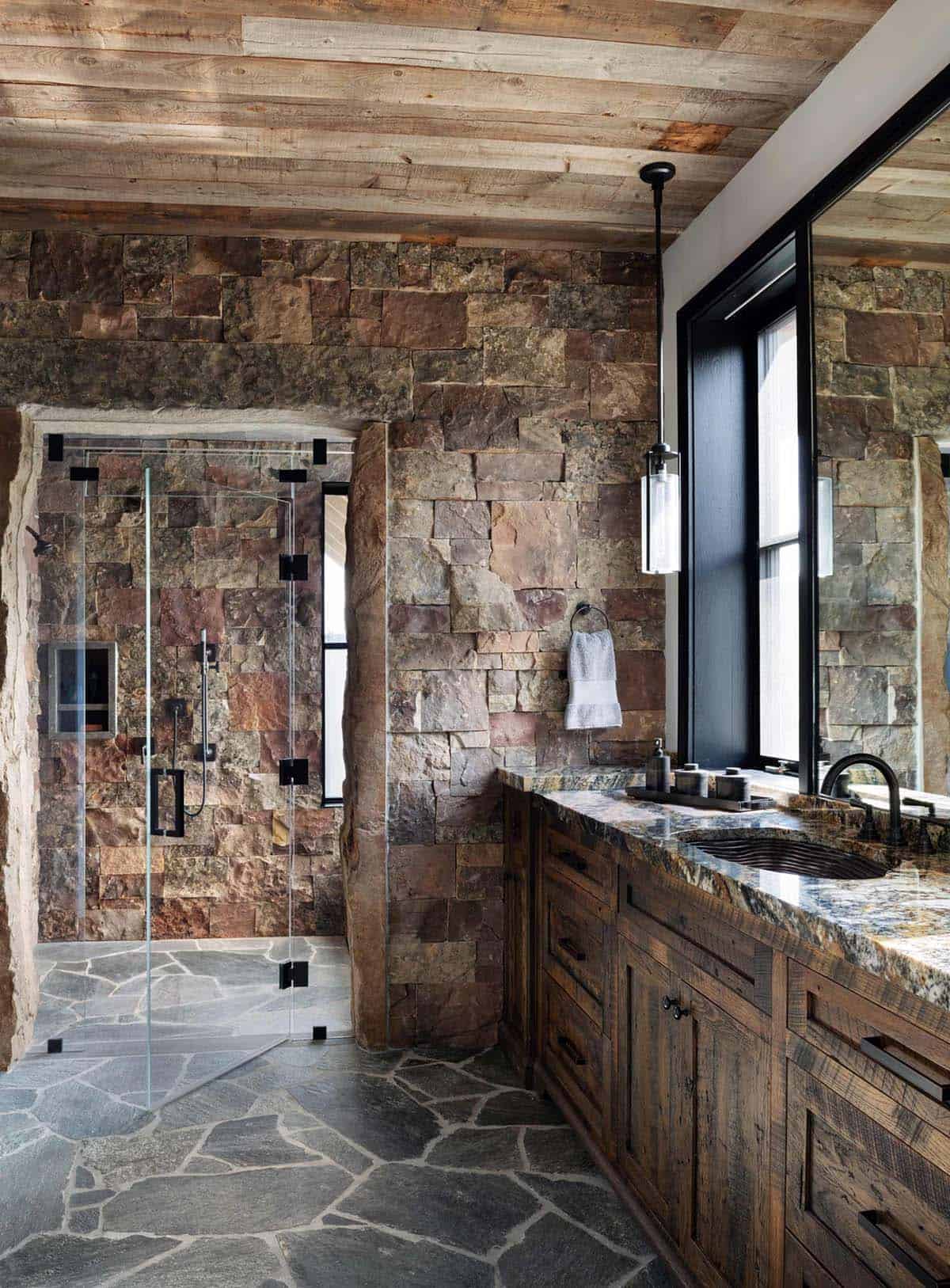 modern rustic bathroom