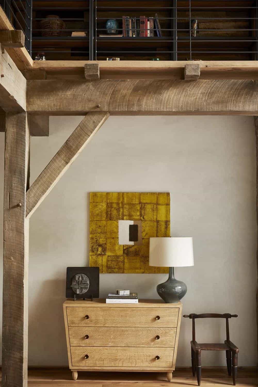 modern rustic living room furniture detail