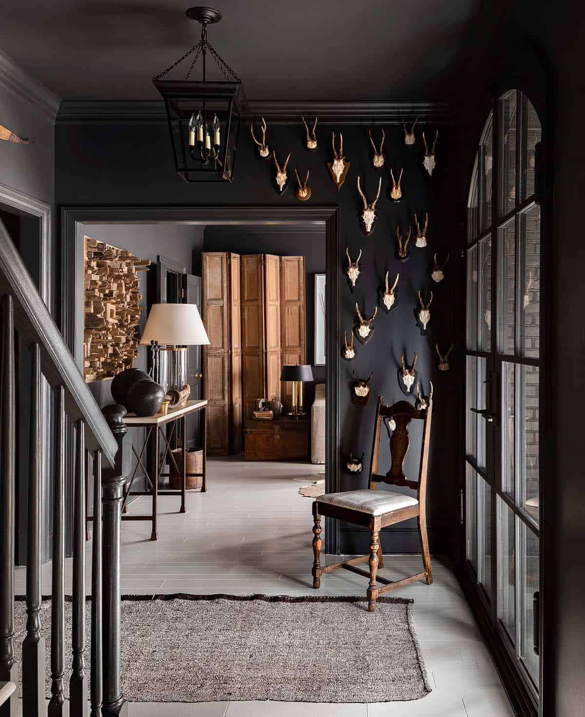 modern tudor home entry