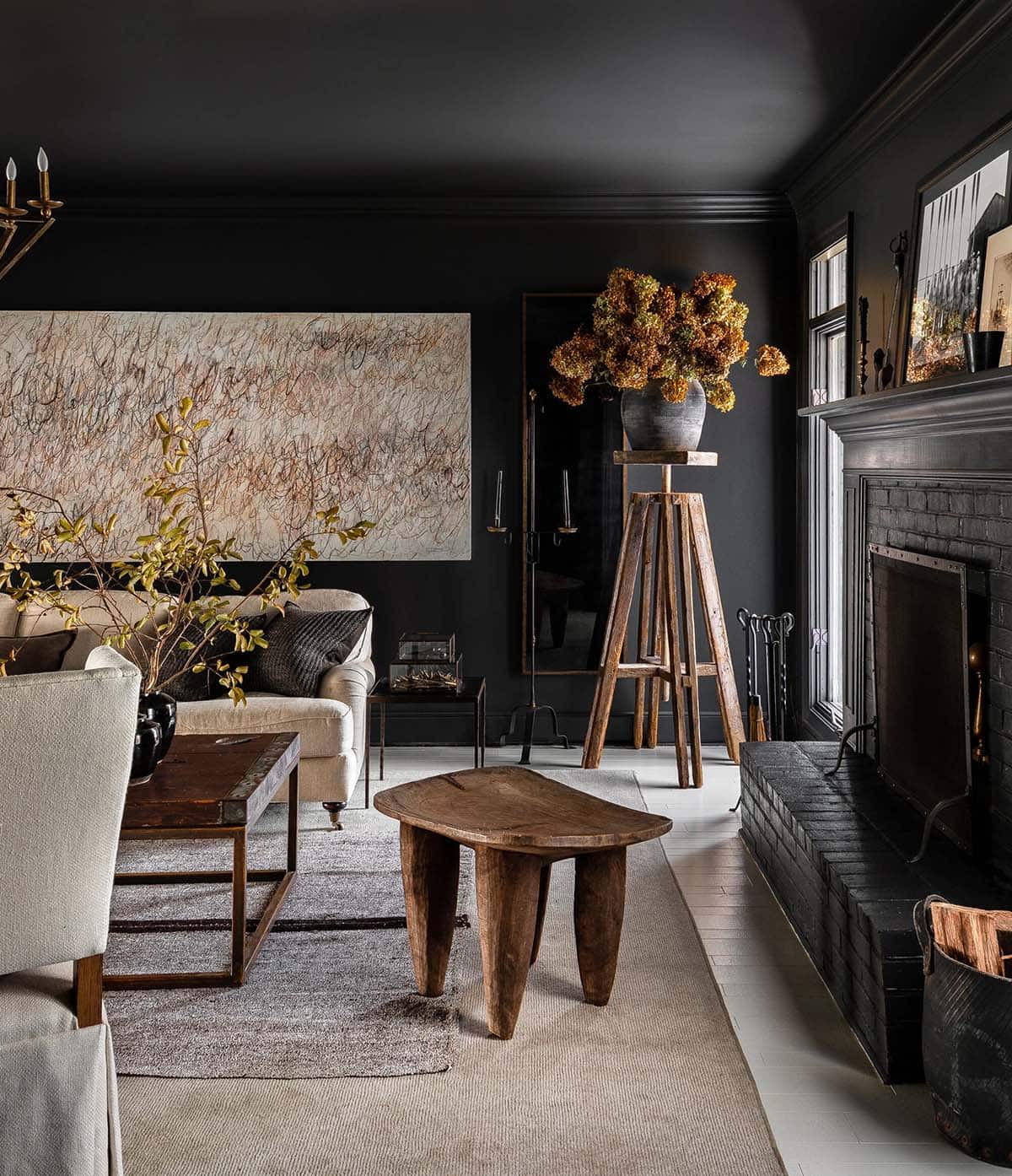 moody living room