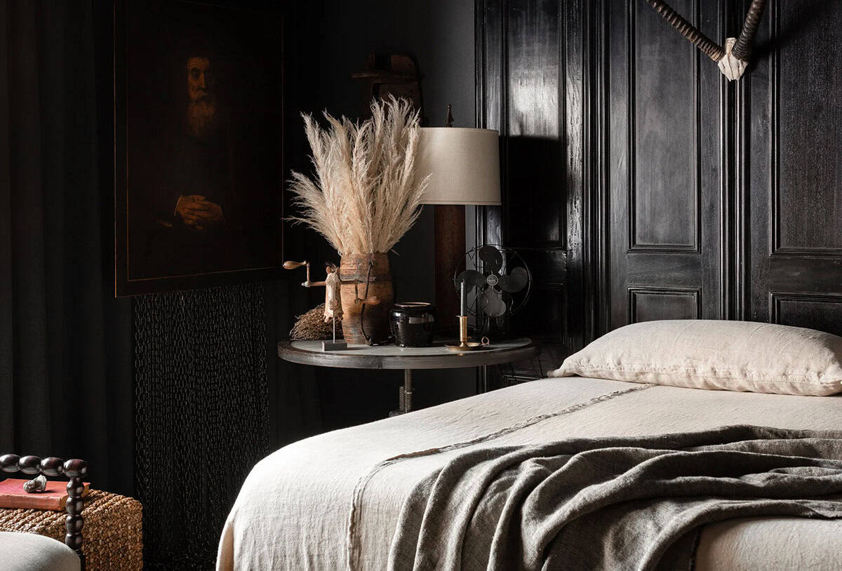 moody bedroom