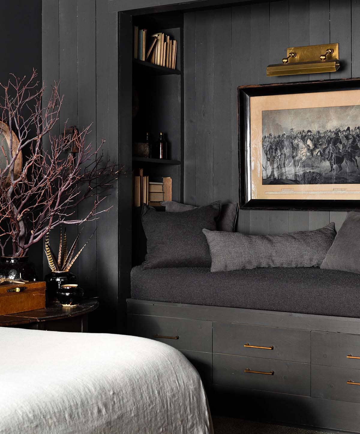moody bedroom