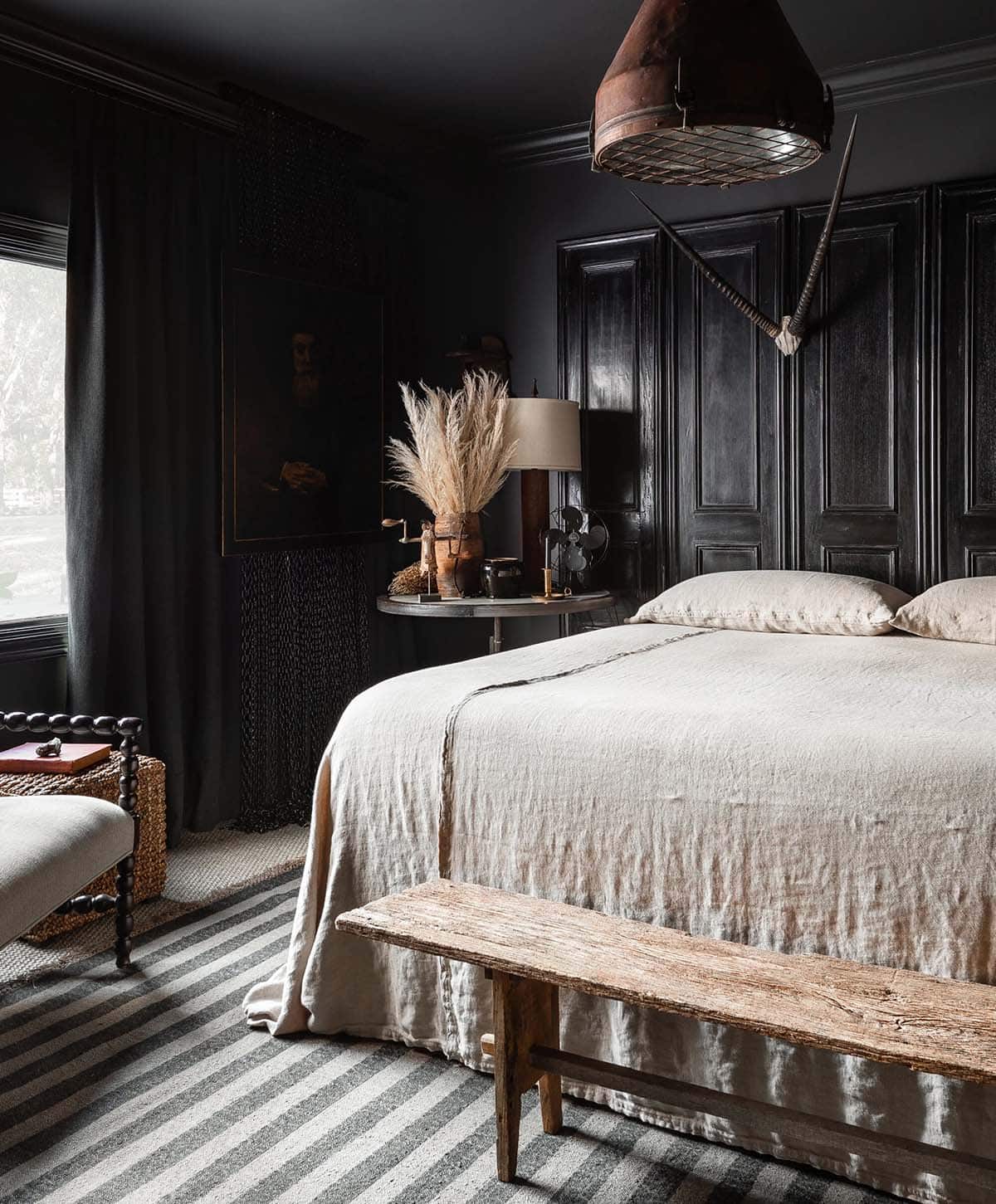 moody bedroom