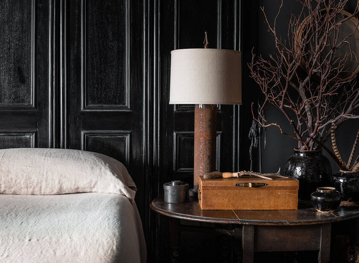 moody bedroom