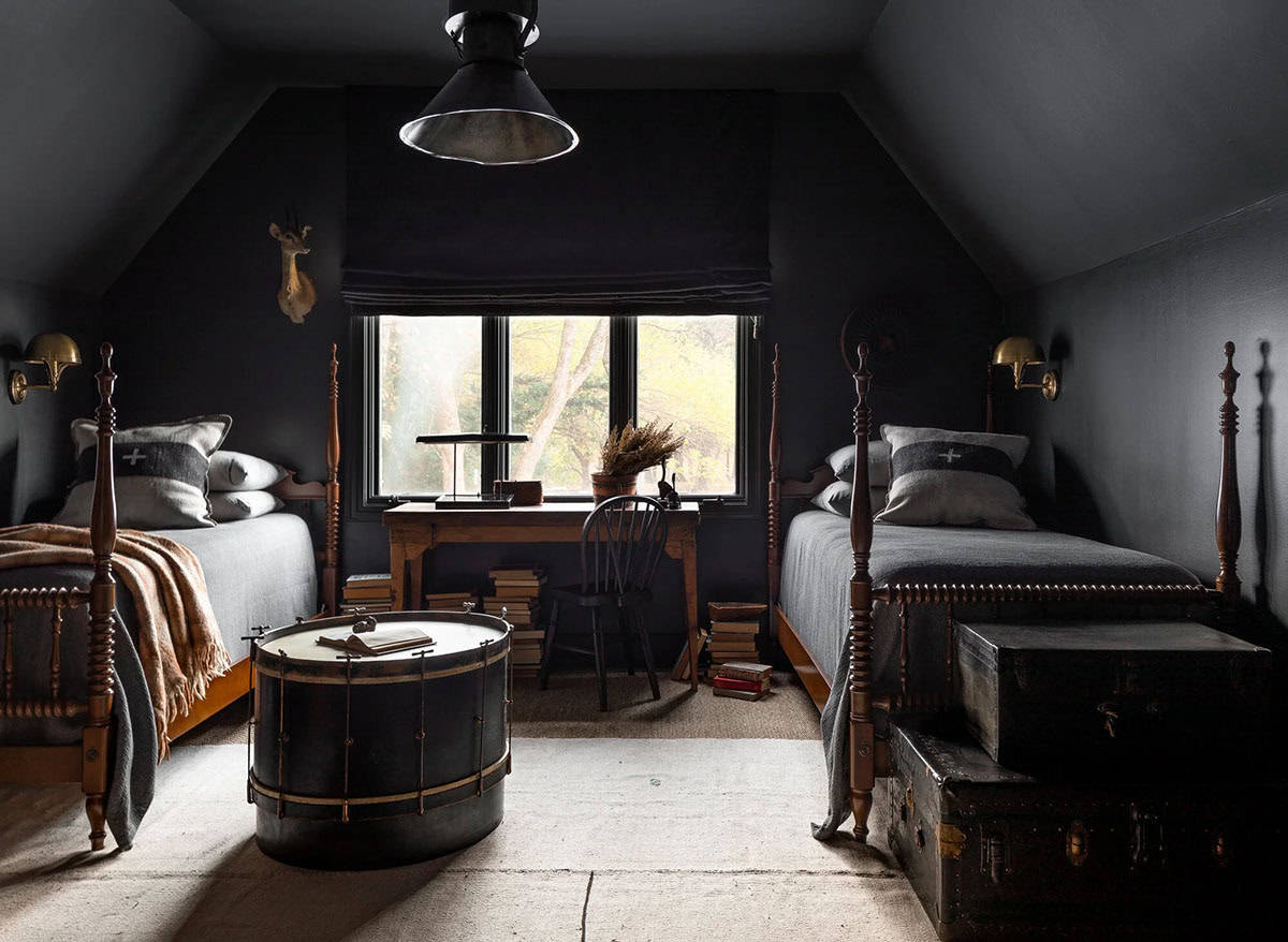 moody bedroom