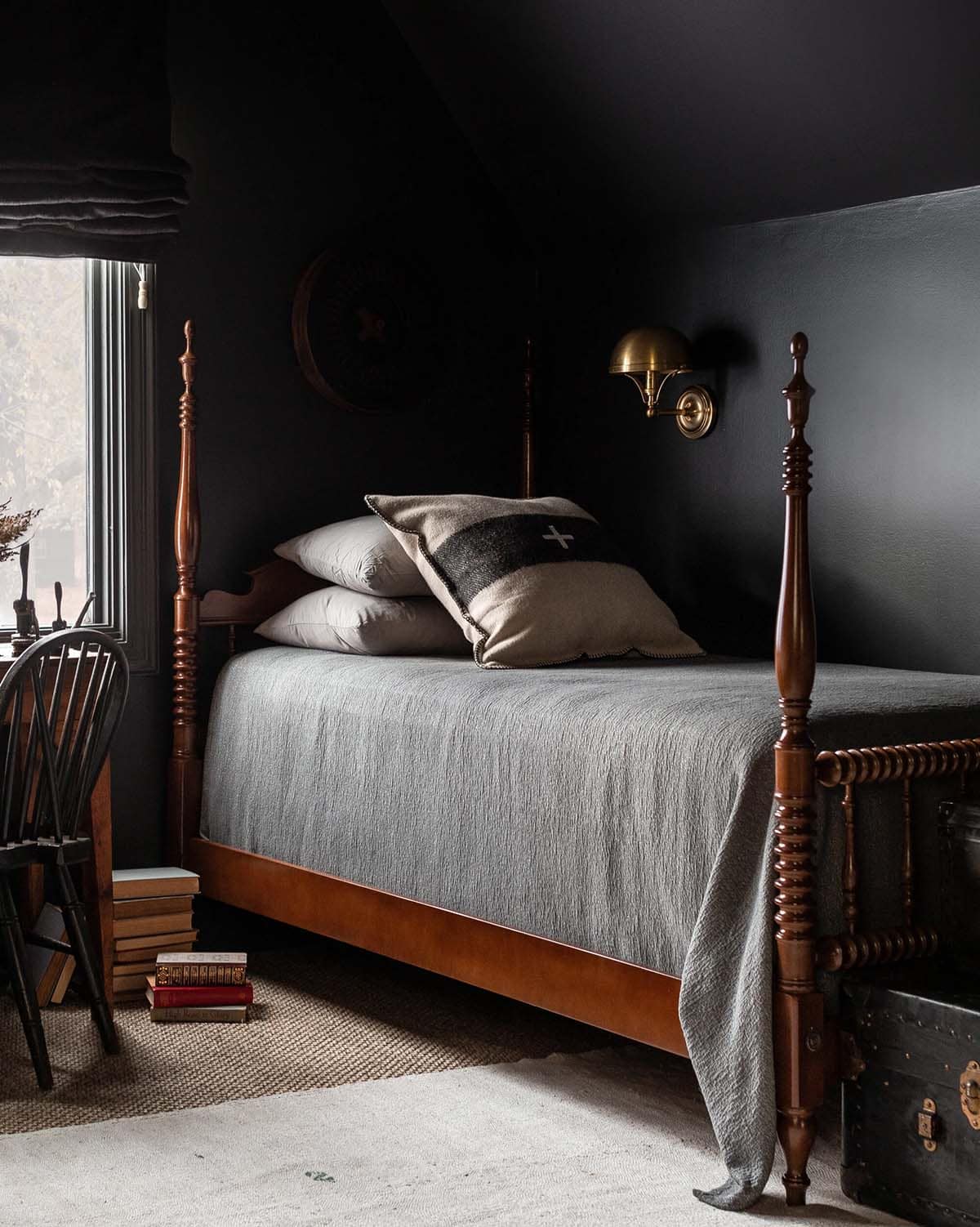 moody bedroom