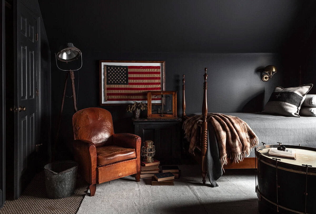 moody bedroom