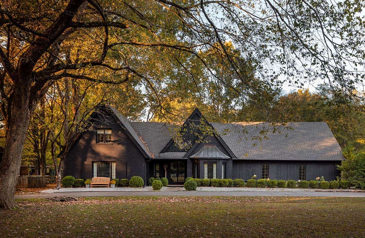 modern tudor home exterior